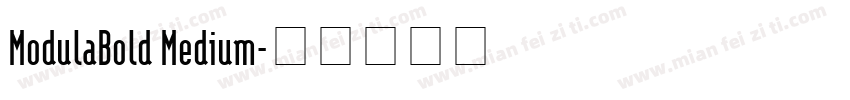 ModulaBold Medium字体转换